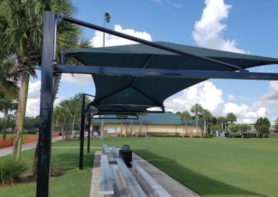 Abacoa complex shaded bleachers