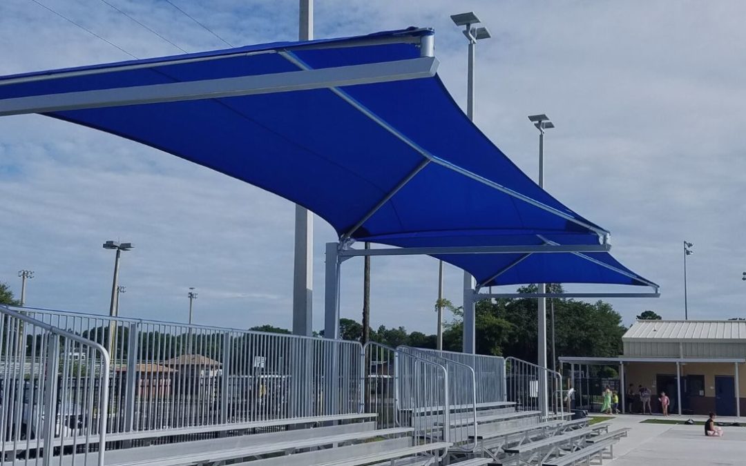 Shade Structures for Bleachers at Sports Complex