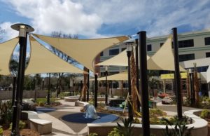 Golisano hospital shade sails