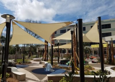 Golisano hospital shade sails