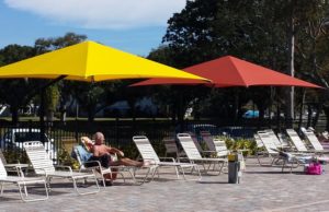 Poolside Cantilever Umbrella