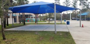 Hexagon shade structure