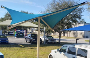 Custom Parking Lot Shade Sails