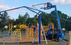 Playground Shade Sail Setup