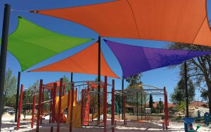 shades covering a kids playground