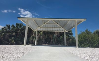 Steel Shade Structure Installation at EG Simmins Conservation Park
